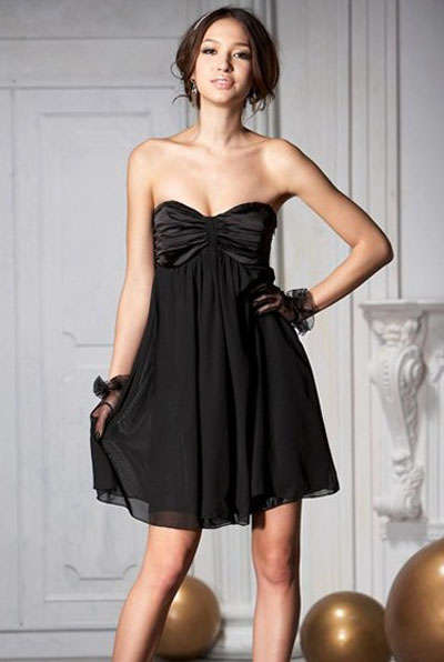 BRAND NEW - SEXY LADIES  BLACK BOOBTUBE EVENING DRESS