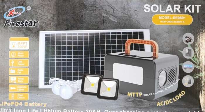 Fivestar Portable Rechargeable Solar Backup Power Station