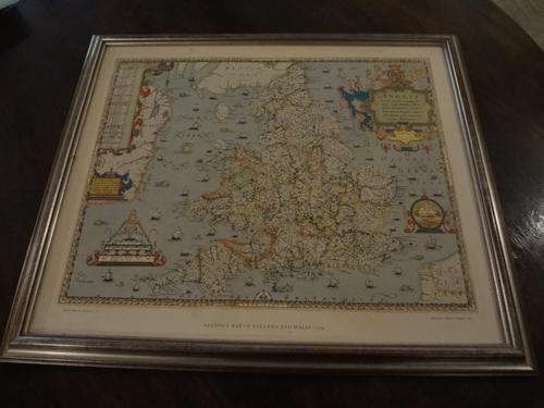 Painting - Map of England and Wales- 60cm in length