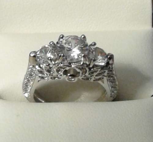 Imported Sterling Silver Cubic Zirconia Ring