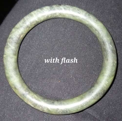 Vintage Spinach Green Jadeite Jade Bangle