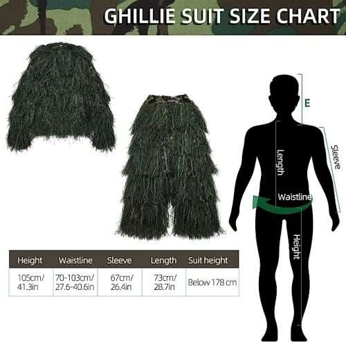 3D Ghillie Suits - Woodland