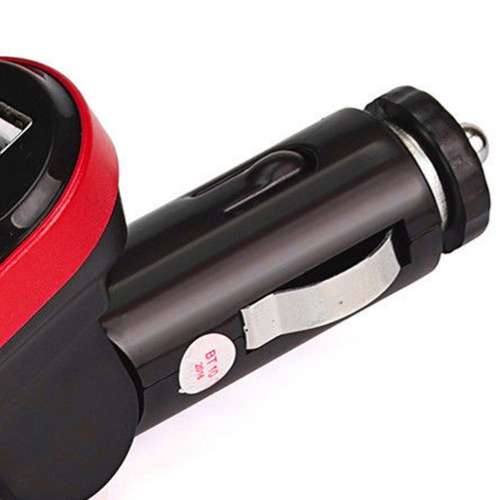 Car FM Wireless Transmitter & Charger - RED & BLACK