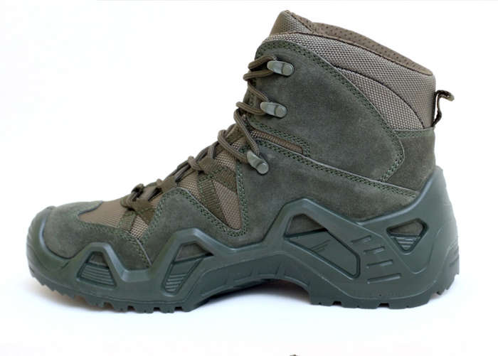 (AK) Anti-Slip Safety Breathable Shock-Absorbing Climbing Hiking Tactical Ankle Boots - Navy Green