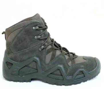 (AK) Anti-Slip Safety Breathable Shock-Absorbing Climbing Hiking Tactical Ankle Boots - Navy Green