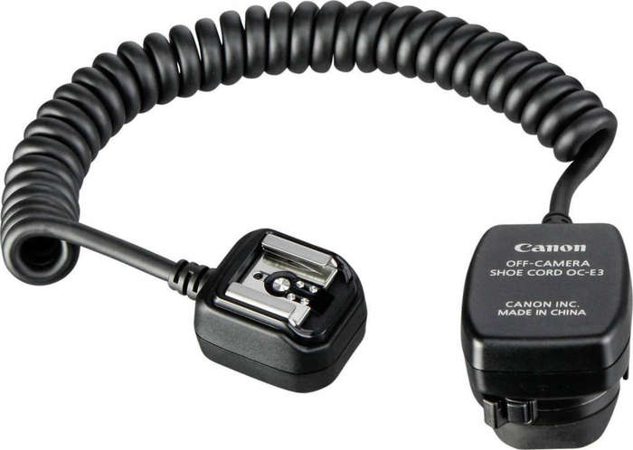Canon OC-E3 Off Camera Shoe Cord 3 - TTL Off-Camera Flash Cable for EOS Cameras