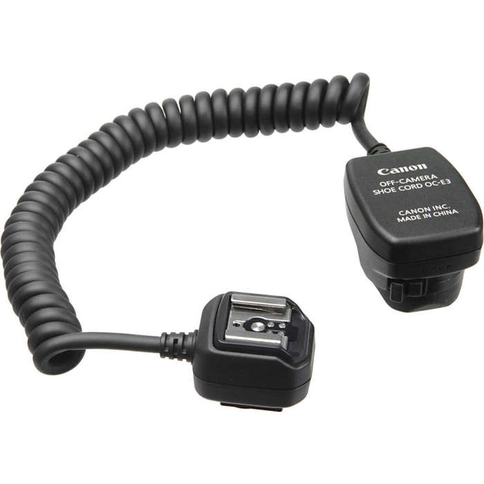 Canon OC-E3 Off Camera Shoe Cord 3 - TTL Off-Camera Flash Cable for EOS Cameras