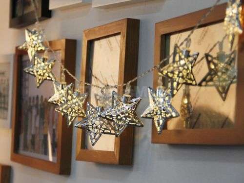 12 solar powered STAR lights ( No wiring required ) install anywhere