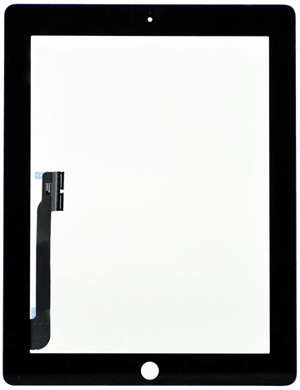 Original iPad 3/4 Touchscreen Digitizer black incl. plastic frame NEW
