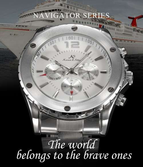 KRONEN & SÖHNE NAVIGATOR Automatic Watch with Box & Papers (KSNG001)