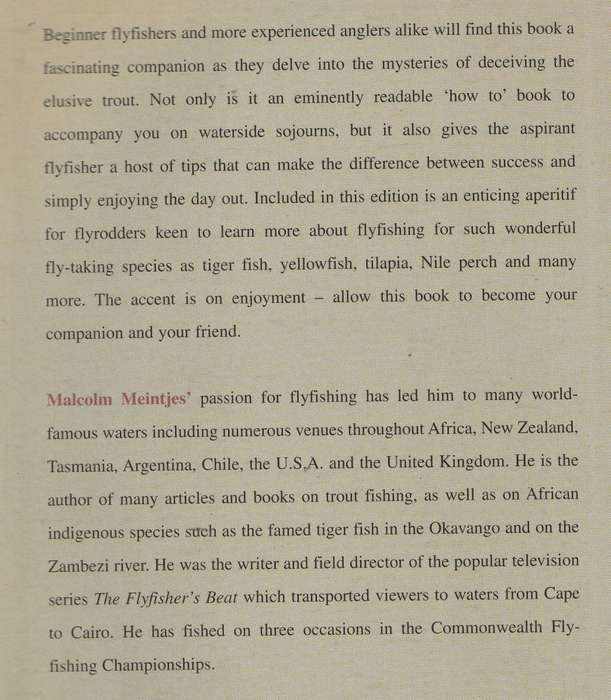 THE SOUTHERN AFRICAN FLYFISHER`S COMPANION by Malcolm Meintjes