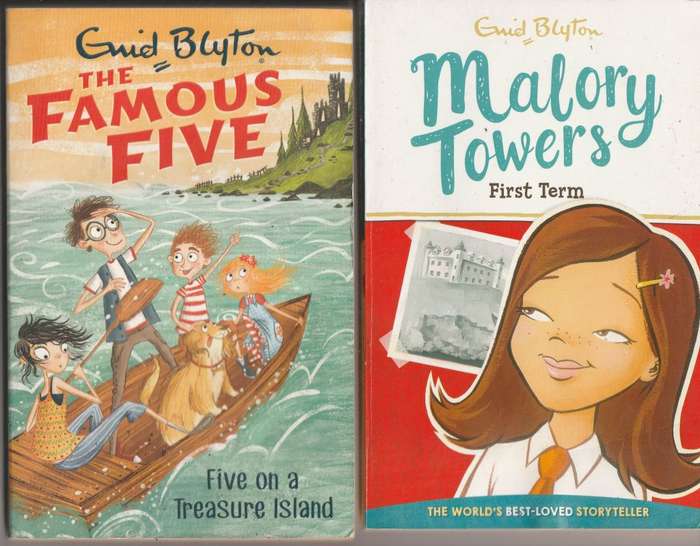 FIVE ON A TREASURE ISLAND/MALORY TOWERS:FIRST TERM/THE CHILDREN OF CHERRY TREE FARM/AMELIAJANE AGAIN