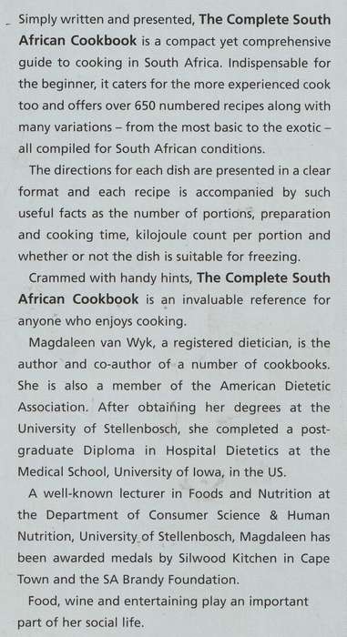 THE COMPLETE SOUTH AFRICAN COOKBOOK by Magdaleen van Wyk
