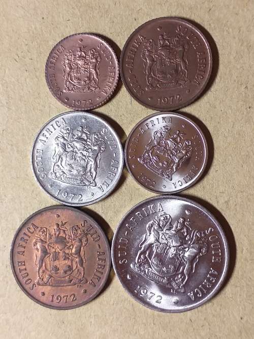 A LOT OF 6  1973 RSA UNCIRCULATED COINS