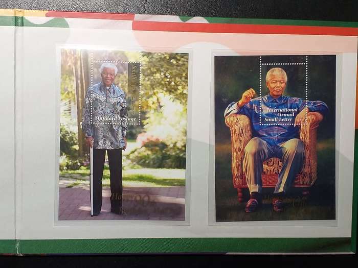 90th BIRTHDAY MADIBA FOLDER WITH 2 STAMPS