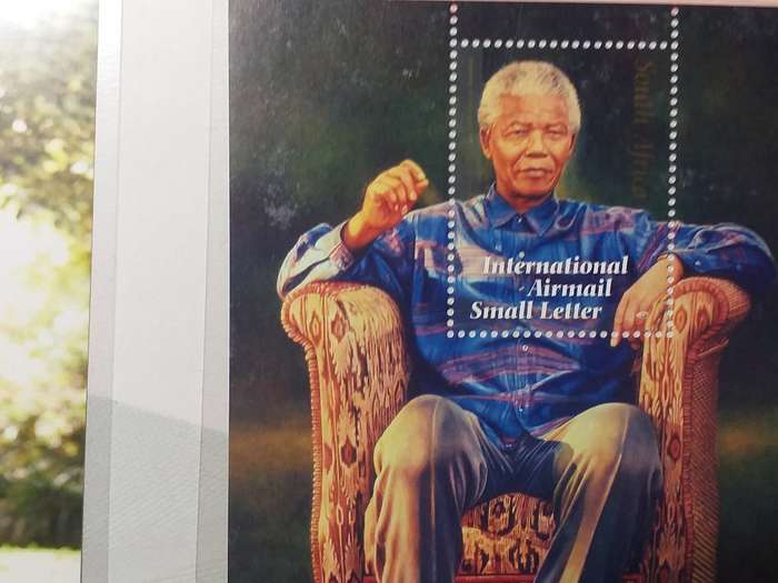 90th BIRTHDAY MADIBA FOLDER WITH 2 STAMPS