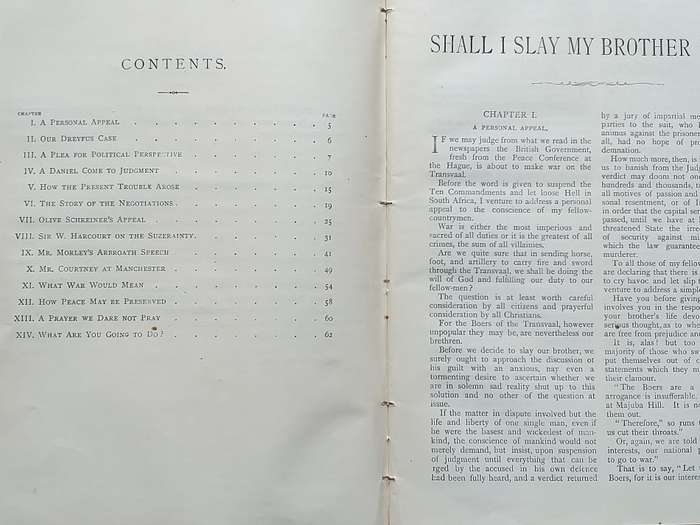 SHALL I SLAY MY BROTHER BOER? BY W.T. STEAD - 64 PAGES