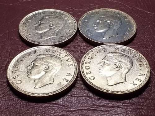 A LOT OF 4 x 1951 SA UNION 5 SHILLINGS - [Bid per coin to take all.]