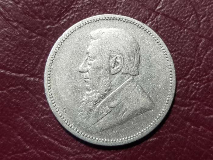 1893 ZAR Sterling Silver 2 Shillings
