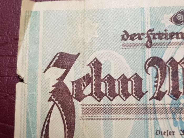1923 Federal State of Hamburg (German Notgeld) 10 000 000 Mark