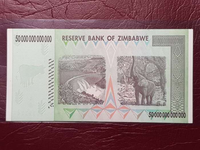 2008 ZIMBABWE 50 TRILLION DOLLAR NOTE - UNC