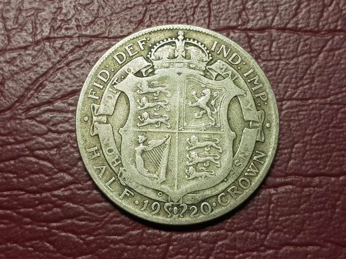 1920 British Silver Half Crown
