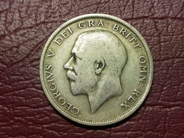 1920 British Silver Half Crown
