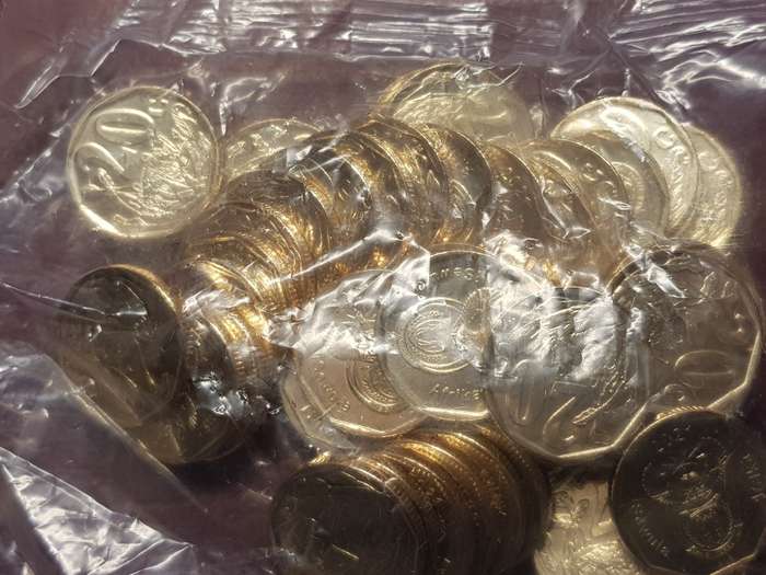A Lot Of 50 x 2021 20 Cents - Brilliant Mint State - [Bid per coin to take all]