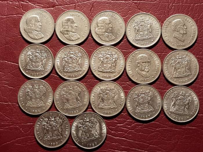 A Lot Of 17 RSA Nickel 20 Cent Coins - Different dates - [Bid per coin to take all]