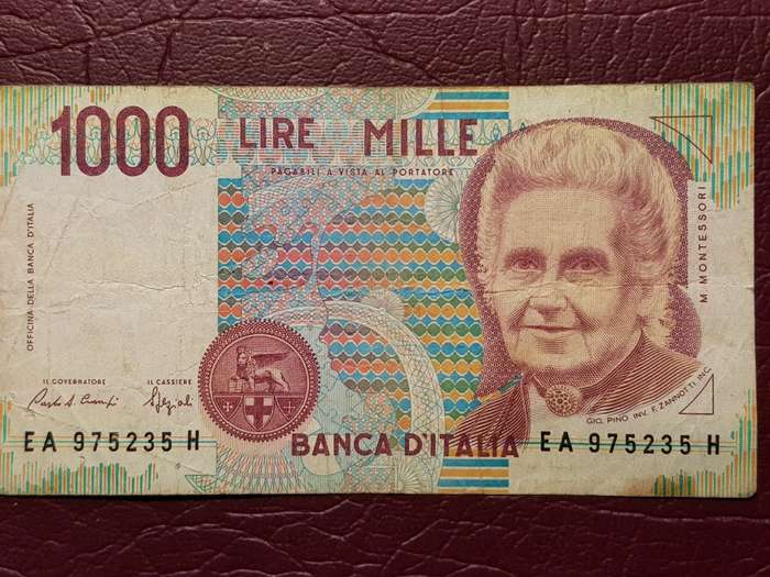 Italy 1000 Lire Montessori