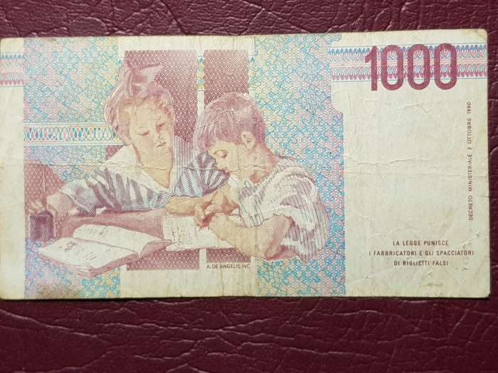 Italy 1000 Lire Montessori