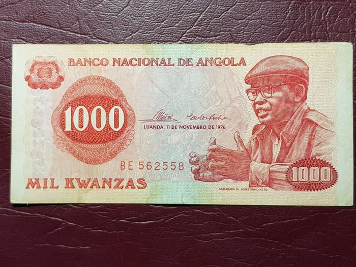 1976 Angola 1000 Kwanzas With date of Independence