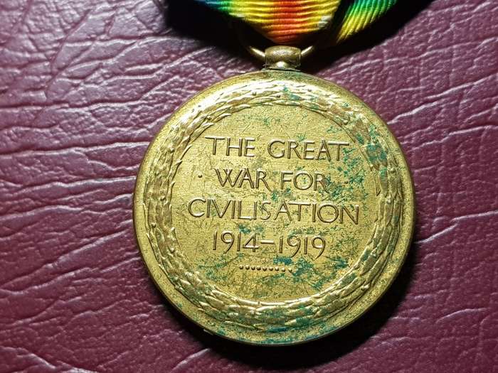 WW1 Victory Medal of 3536 PTE J. White A. & S.H.