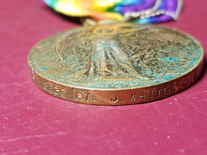 WW1 Victory Medal of 3536 PTE J. White A. & S.H.