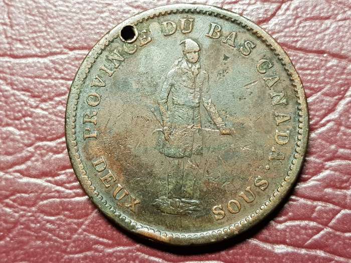 1837 Lower Canada (Canadian provinces) 1 Penny / 2 Sous Bank of Montreal