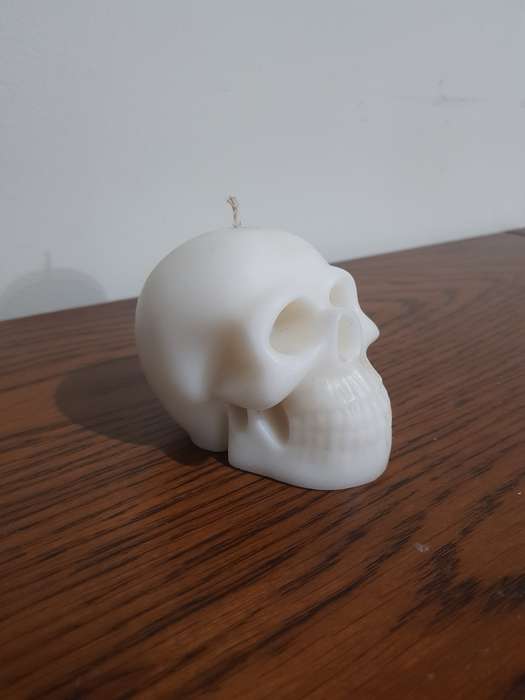 Skull Candle - White 10cm