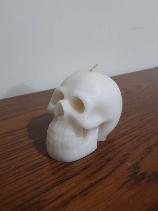 Skull Candle - White 10cm