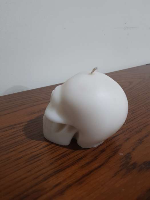 Skull Candle - White 10cm