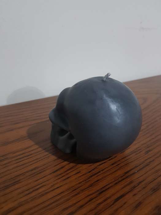 Skull Candle - Grey 10cm
