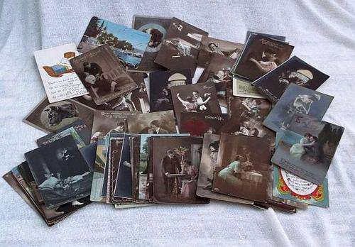 A FABULOUS COLLECTION OF VICTORIAN POSTCARDS ......BEAUTIFUL THEMES.....BID AS A LOT !!!