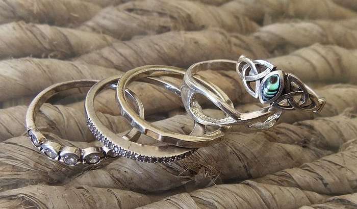 5 SOLID STERLING SILVER RINGS TO ADD TO YOUR COLLECTION ...FOR STACKING OR SINGLES...BID FOR ALL !!