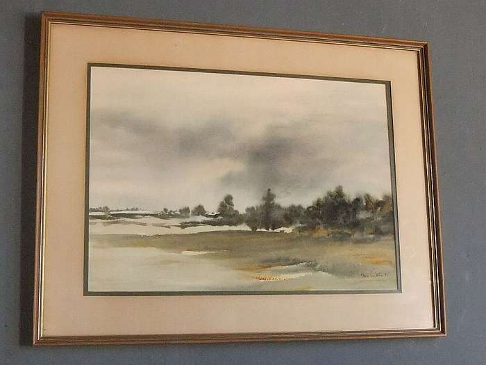 A MASTERFULLY EXECUTED ORIGINAL SIGNED WATERCOLOR LANDSCAPE BY WELL KNOWN SA ARTIST PHIL CLOETE !!