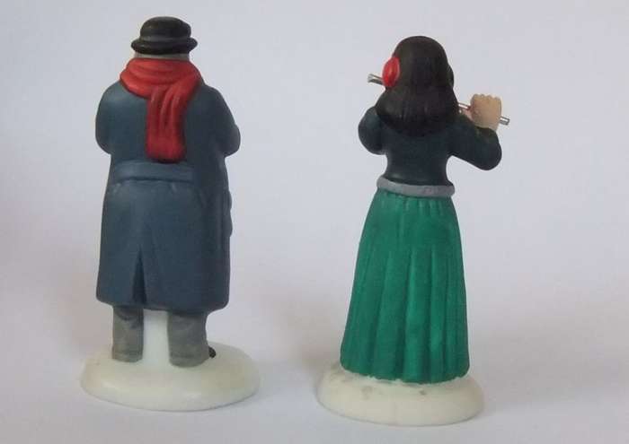2 RARE VINTAGE H.V SERIES DEPARTMENT56 DESIGN HAND PAINTED PORCELAIN FIGURES MADE IN TAIWAN !! WOW