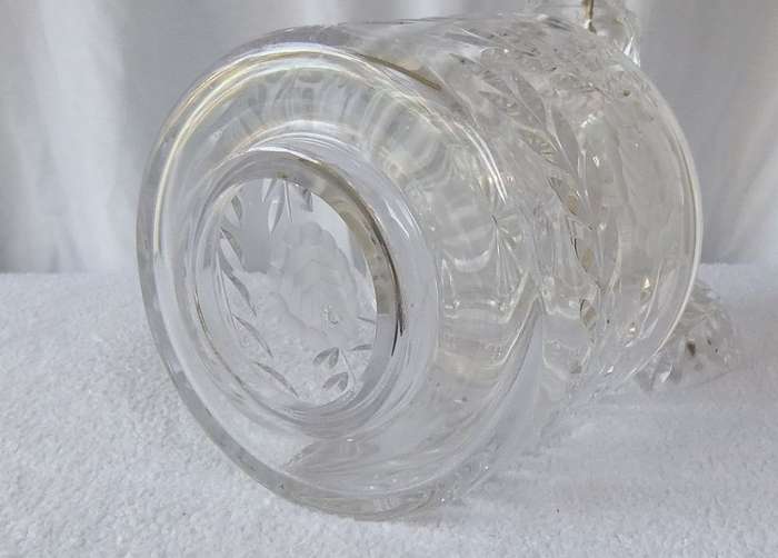 AMAZING FIND !! A TALL HEAVY ALMOST 4KG 2 PIECE CUT GLASS LAMP !! NEVER SEEN BEFORE !!