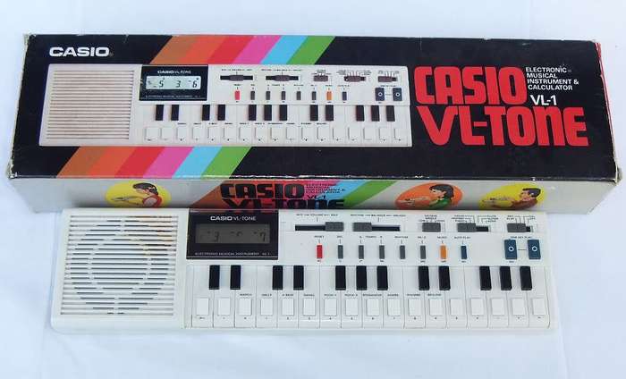 A truly rare vintage 1981 Casio VL - Tone electronic instrument & calculator with original box