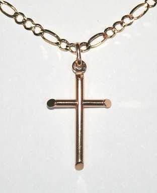 9ct gold plain CROSS