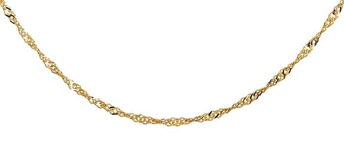 9k / 9ct gold Singapore CHAIN, 1.85mm wide, 55cm
