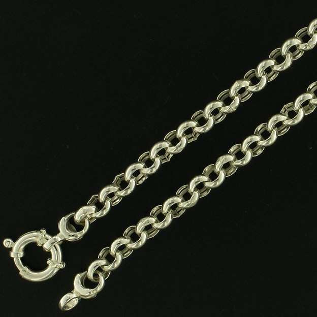 Sterling silver Rolo / Belcher Signoretti CHAIN: 5.5mm wide, 55cm