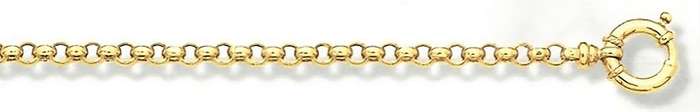 9k / 9ct gold Rolo / Belcher Signoretti BRACELET: 4.9mm wide, 19cm