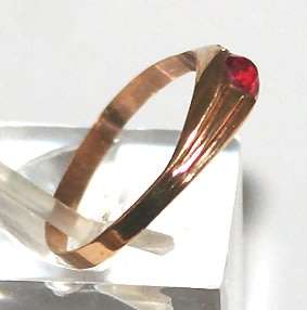 Gypsy RING: synthetic ruby, 19.2k / 19.2ct Portuguese rose gold. Ready for you. Last one!